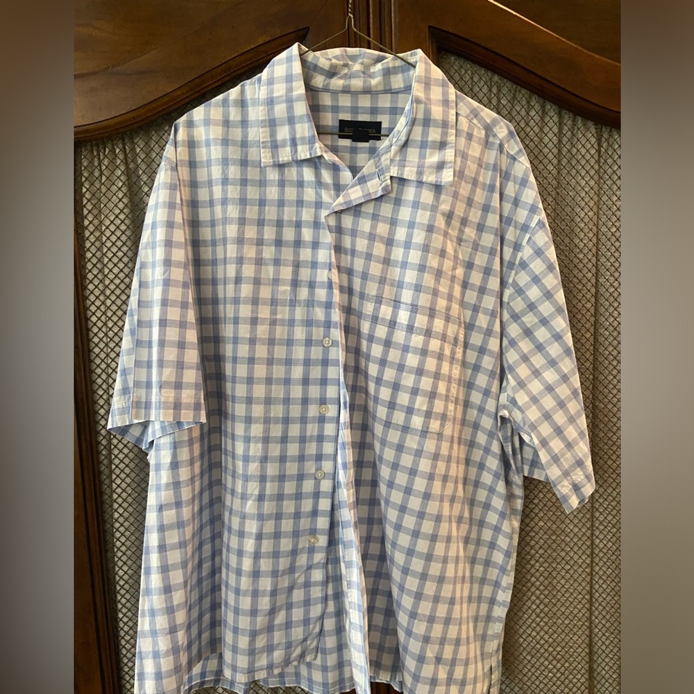 Scott Barber short sleeved cotton button down XXL